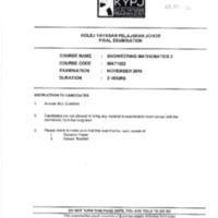 ENGINEERING MATHEMATICS 2